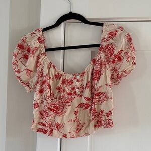 Cute floral crop top